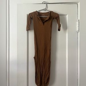 Loulou and Company ribbed knotted gown